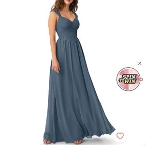 Azazie raine dress in Neptune bridesmaid dress